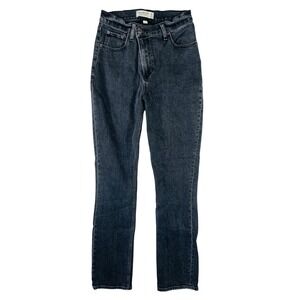 Abercrombie & Fitch Curve Love 90s Slim Straight Ultra High Rise Jeans Gray 26/2